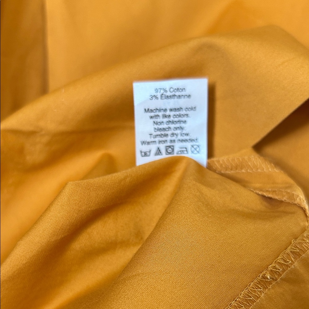 J. Crew Mustard Ruffled Blouse - Picture 7 of 7